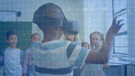 animation of mathematical equations over schoolchildren using vr headsets