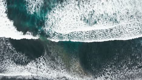 mesmerizing seascape in relaxing overhead view. aerial topdown