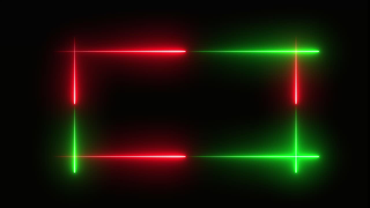 Neon Red and Green Frame