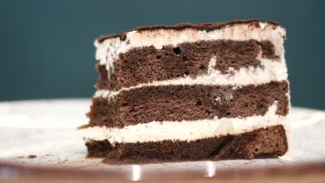 a slice of tiramisu cake