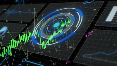 Animation-Der-Datenverarbeitung-Auf-Schwarzem-Hintergrund