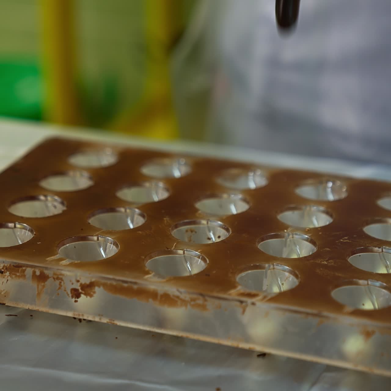 Pouring Chocolate into a Mold
