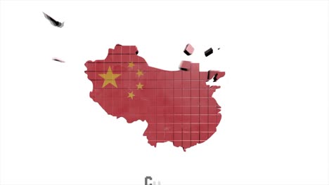 china map showing up intro by regions 4k animated china map intro background with countries appearing and fading one by one and camera movement