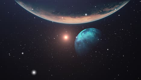 planet in the universe with bright stars
