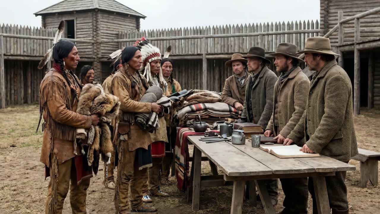 Historical Trade Between Native Americans and Settlers