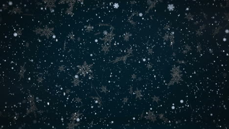 animación de nieve y nieve sobre fondo negro