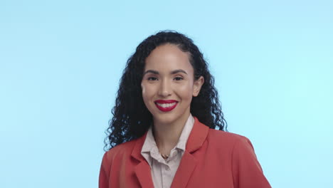 Face,-finger-gun-and-black-woman-with-success