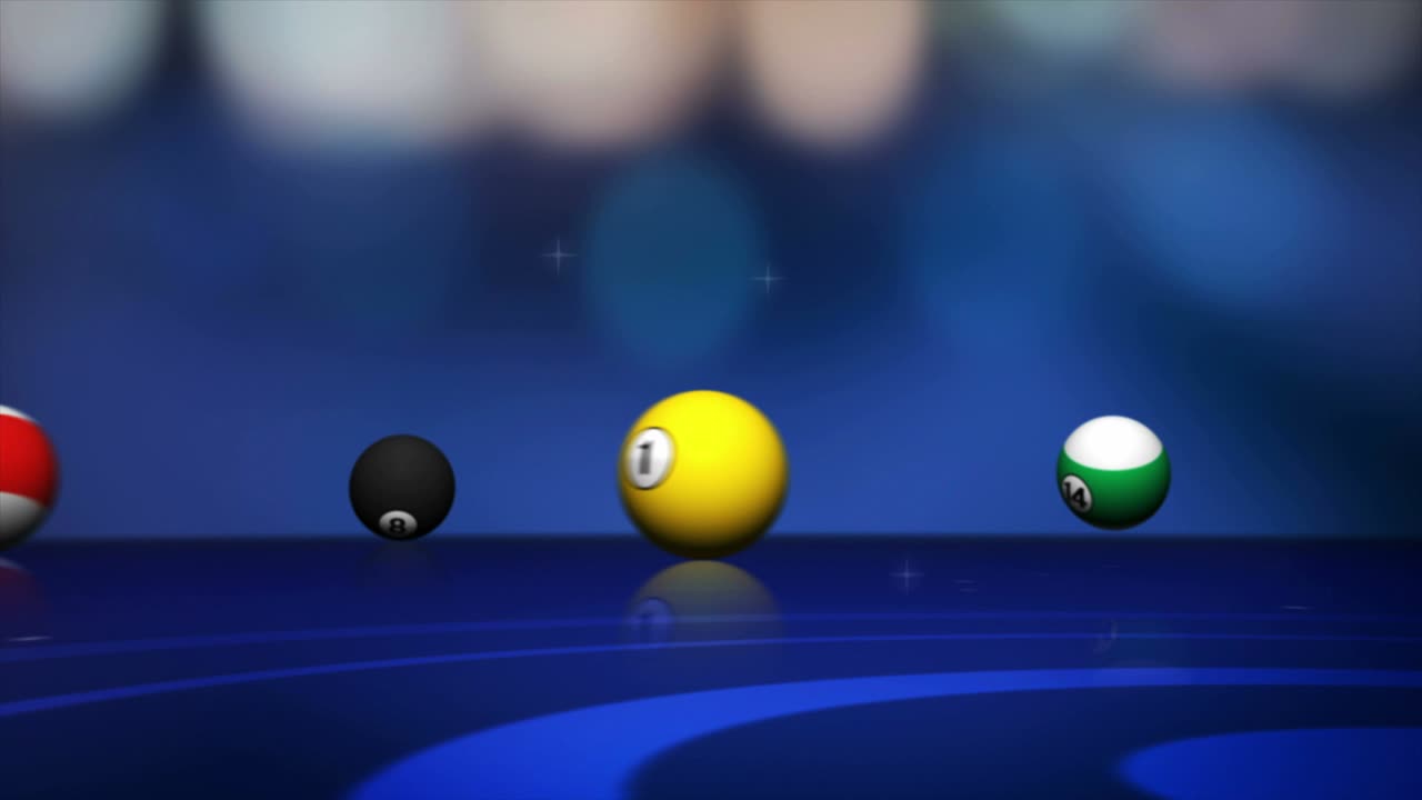 Falling Pool Billiards Balls and Final Texts, 4k