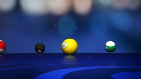 falling pool billiards balls and final texts, 4k