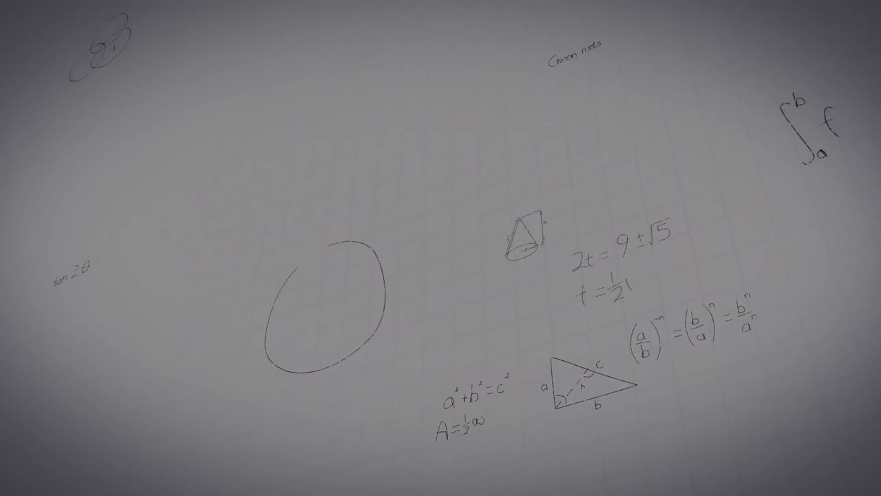 animación de ecuaciones matemáticas sobre estructuras químicas