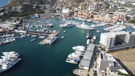 A-beautiful-view-of-Cabo-San-Lucas-Marina-in-Baja-California-Sur,-Mexico