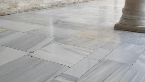 marble floor with column