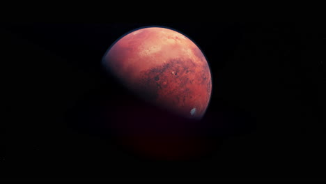 planet mars viewed from space