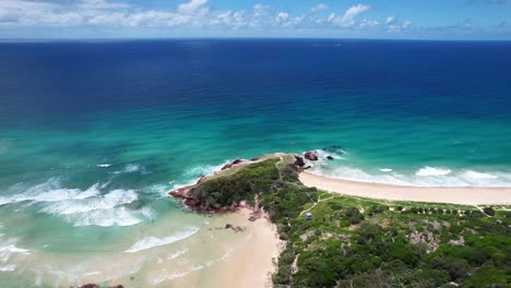 where corindi river meets ocean, headland trail with beaches and lookout views