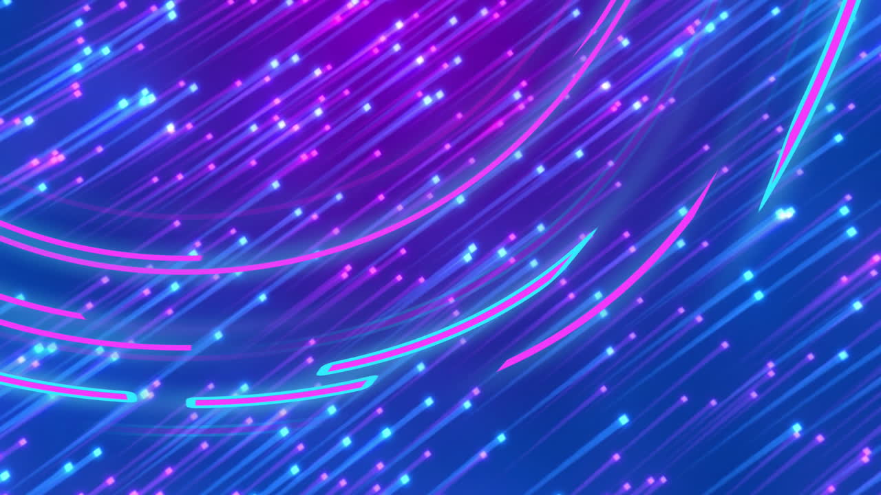 animación de rastros luminosos de transferencia de datos que se mueven en movimiento rápido