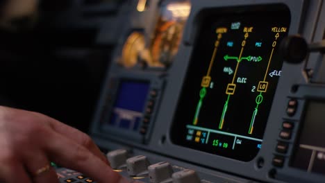 airplane cockpit interior with pilot