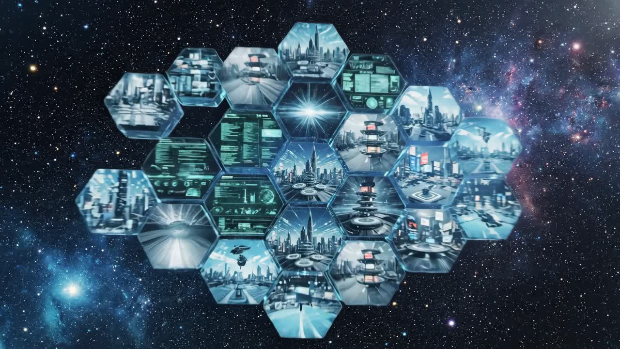 Futuristic Cityscape Collage