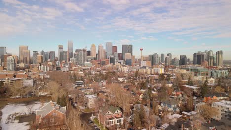 Drone-flight-of-Downtown-Calgary-in-the-day