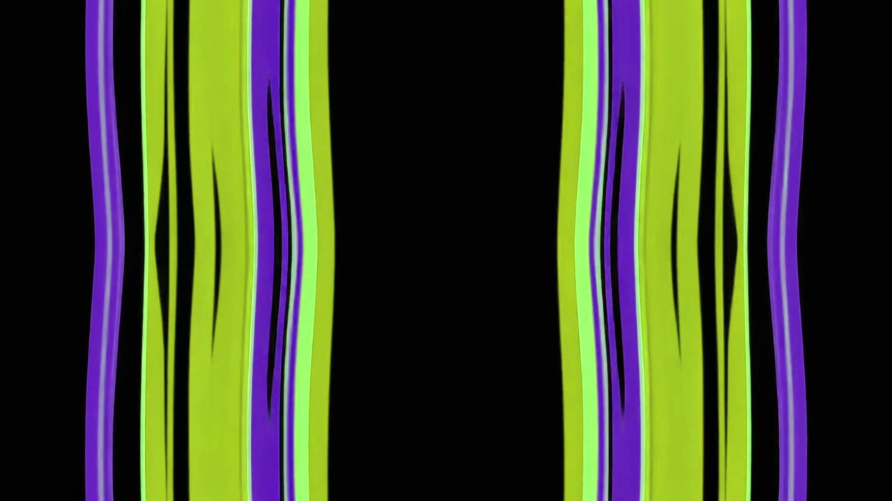 Abstract Animation of Vertical Wavy Lines in Green and Purple