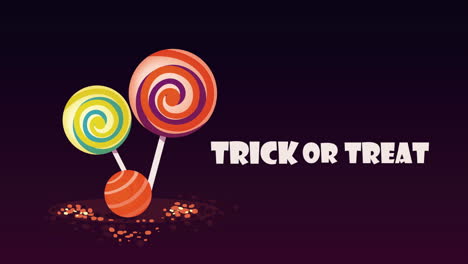 trick or treat letterign animation