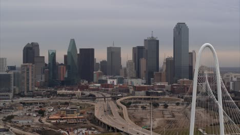 Establishing-Drone-shot-of-downtown-Dallas