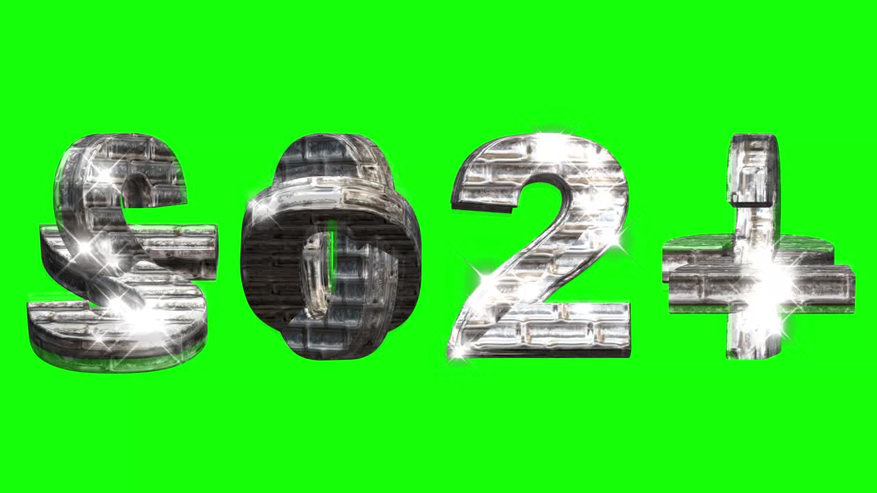 números plateados que giran irregularmente