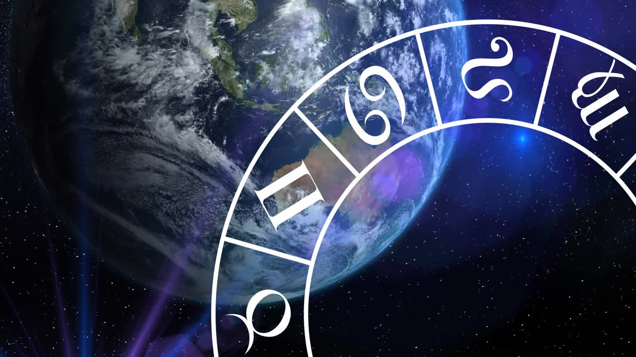 анимация знаков зодиака колесо и глобус