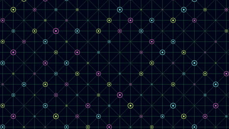 abstract geometric pattern hexagons, circles, and vibrant colors