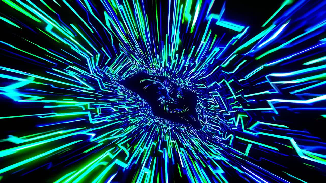 túnel de neón abstracto