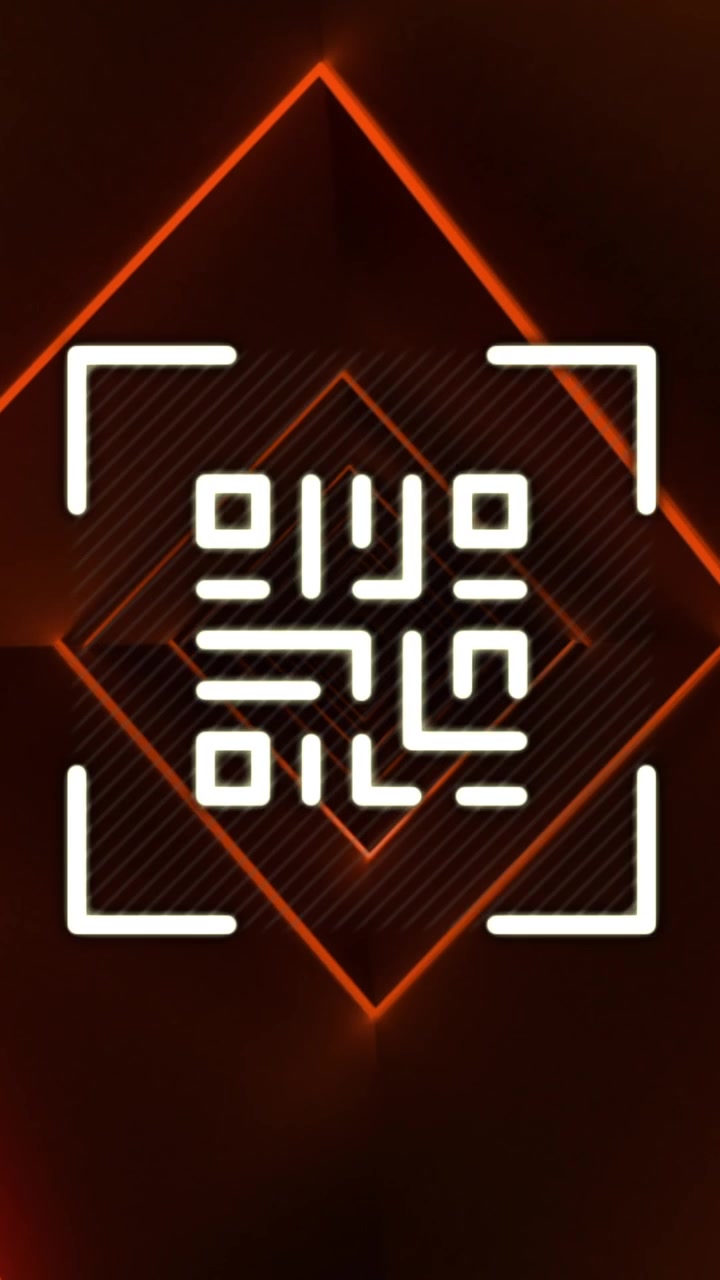 Animation of lights and qr code in red space