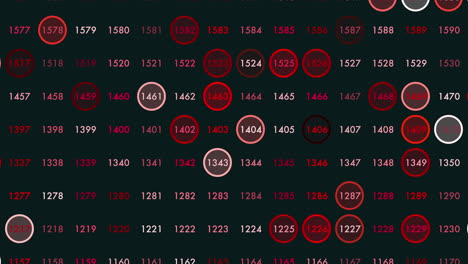 matrix pattern with neon numbers on black space 1