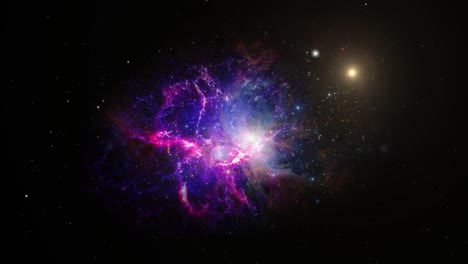 la belleza colorida de la nebulosa en el espacio
