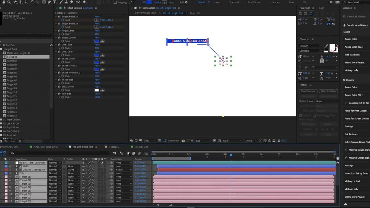 Single Text Call Outs - Video Template