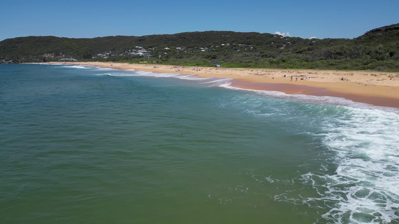 Clear summer day Aerial shot of Putty Beach