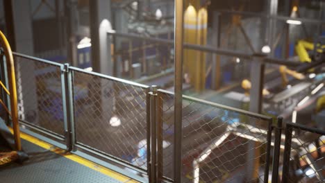 interior of car factory with a production line