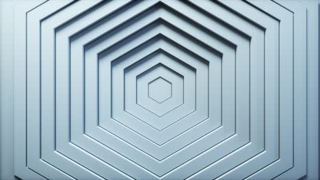 abstract hexagon pattern with offset effect. animation of white hexagons. abstract background for business presentation. seamless loop 4k 3d render