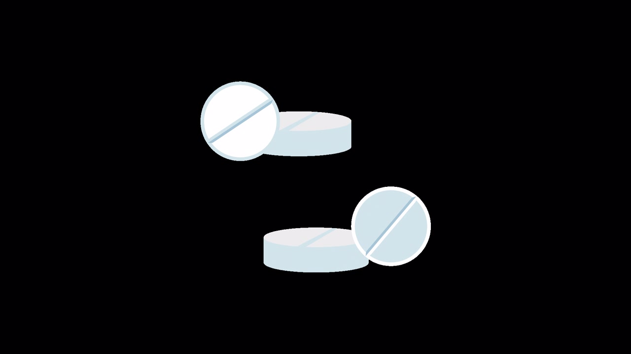 Animazione Grafica di Pillole Mediche Bianche