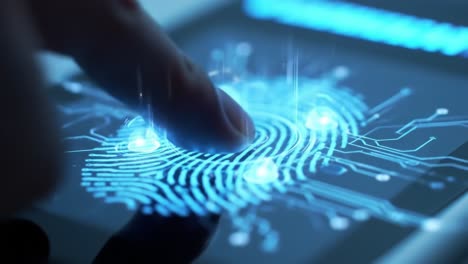 a user interacts with a smartphone's fingerprint recognition feature, showcasing the ease of biometric access. this highlights the convenience and security offered by modern technology.