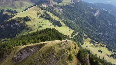 tightrope walk in switzerland close to the lake of lungern