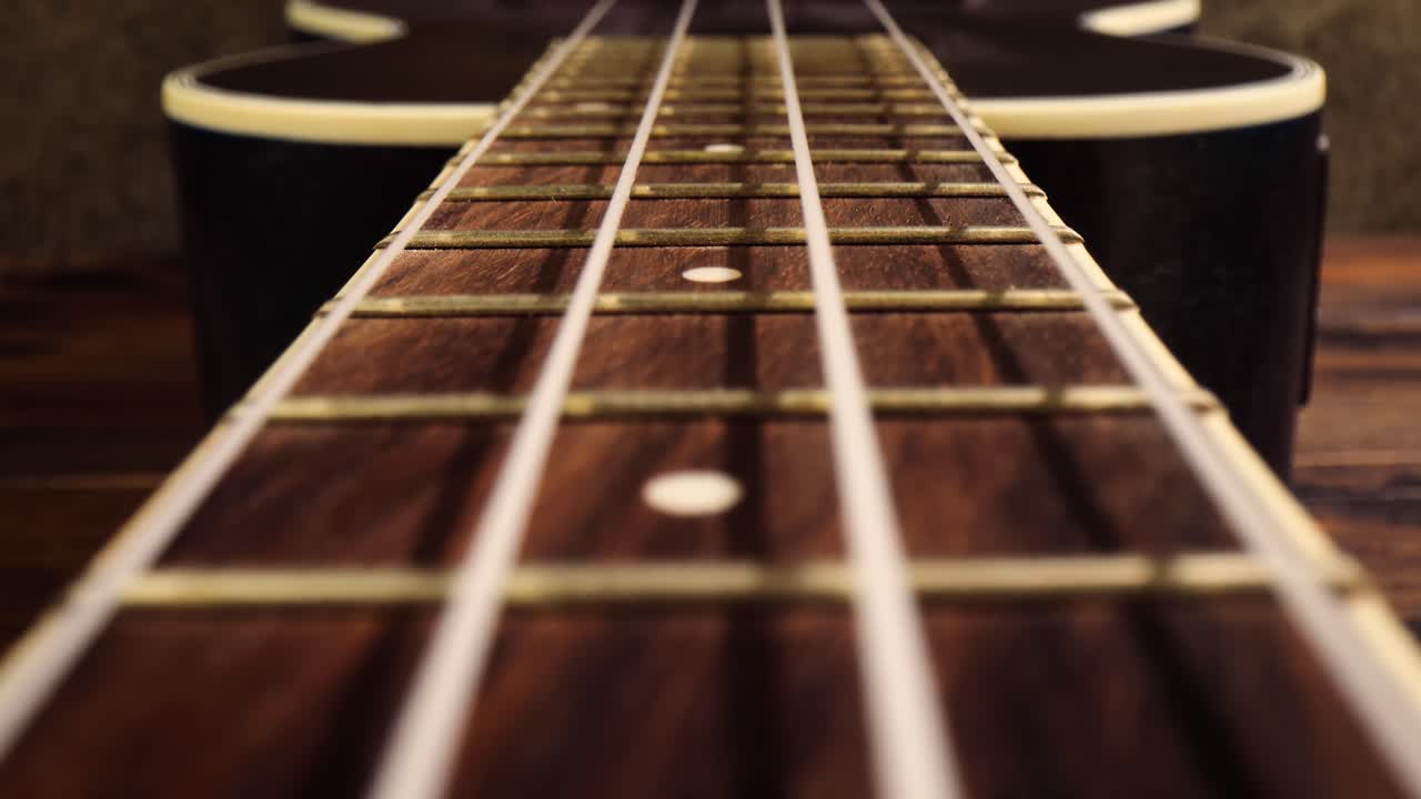 Ukulele Neck Fingerboard close-up.