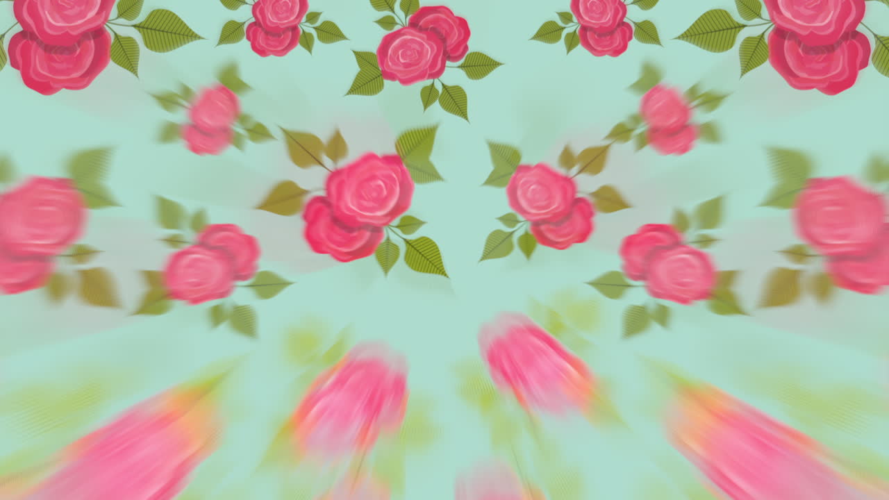 diseño de decoración floral, animación de video hd1080