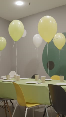 children's birthday party setup