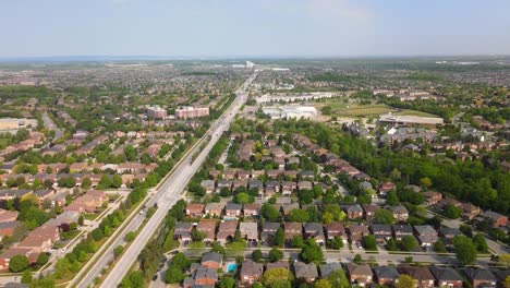 Aerial-view-of-Oakville-homes,-parks--and-schools