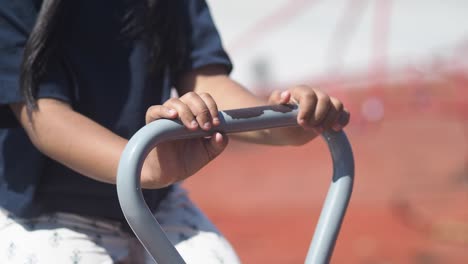 Child on a seesaw