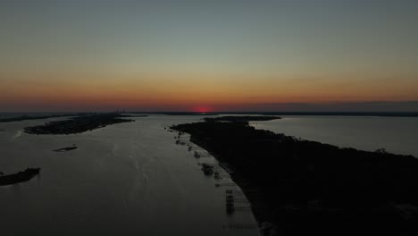 aerial sunset view over alabama