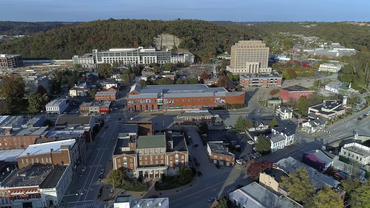 Flying Toward Kentucky History Center Museum Downtown Frankfort Kentucky