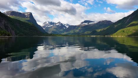 aerial footage beautiful nature norway.