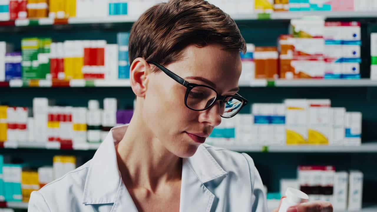 Pharmacist Checking Medicine