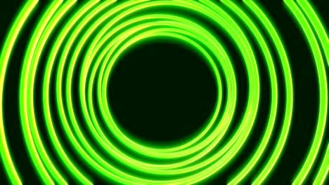 bright glow neon light circles on black color. colorful abstract fluorescent geometric background. loopable futuristic 3d render. modern fashion animation for design broadcast, show, club.