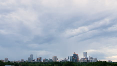 clouds moving across atlanta city skyline in 4k